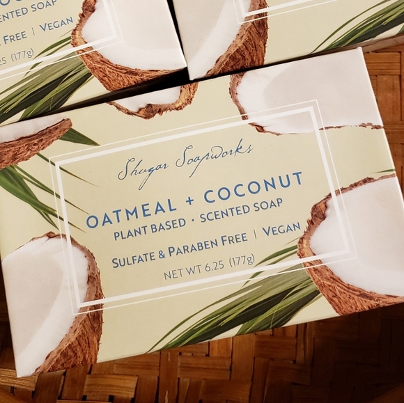 NEW 2 Venezia Oatmeal & Coconut  Luxury Soap Large Sensitive Aromatherapy Body - Picture 2 of 9